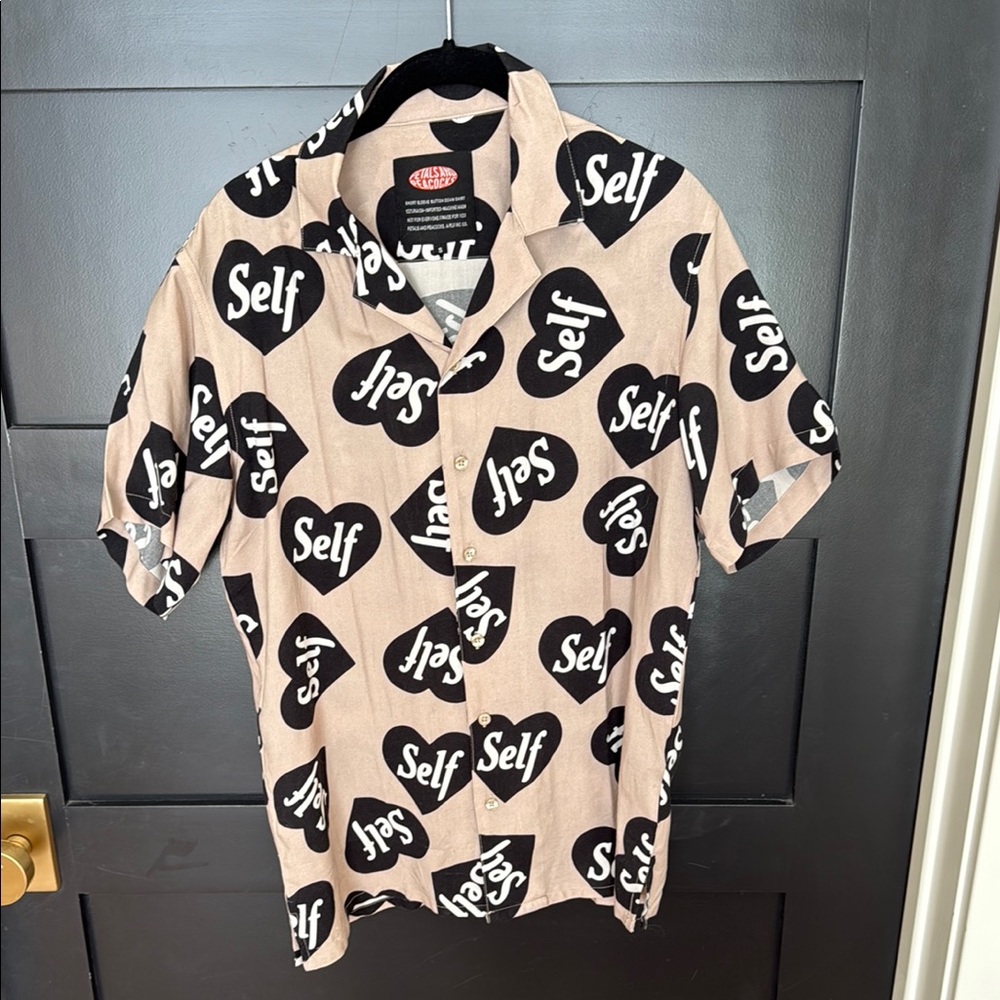 Self-love Black and Tan camp Shirt